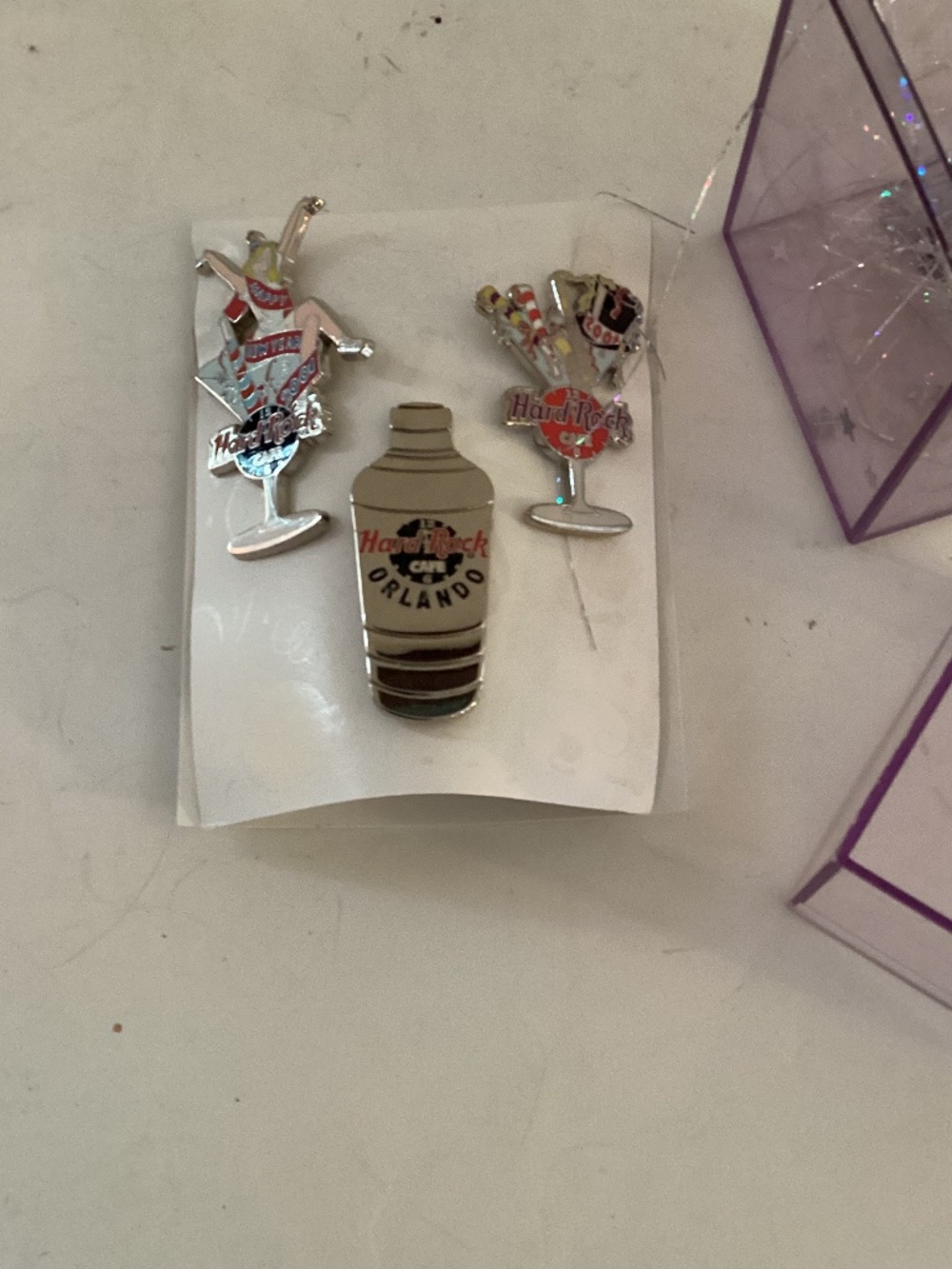 2001 Hard Rock New Years Pins Orlando set of 3